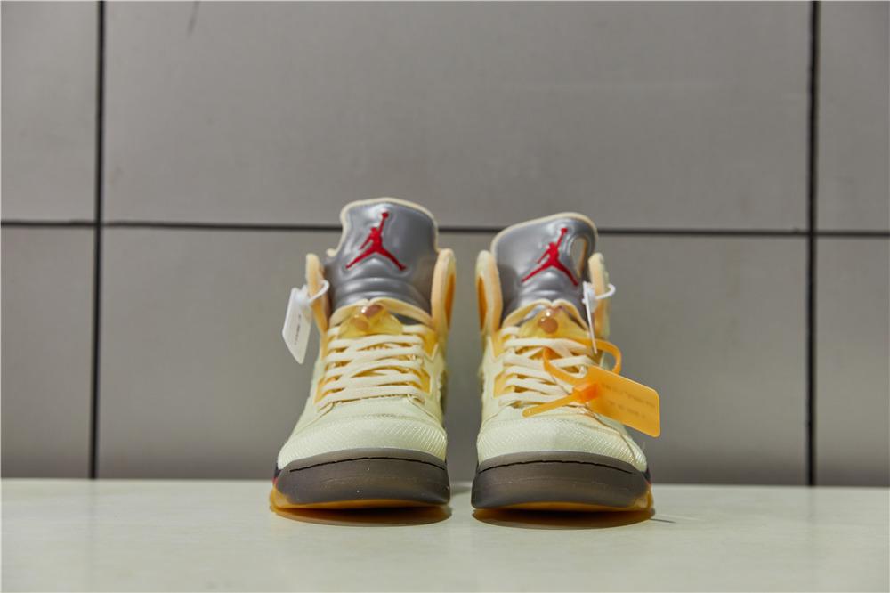 PK God Air Jordan 5 Retro X off white Sail retail materials ready to ship